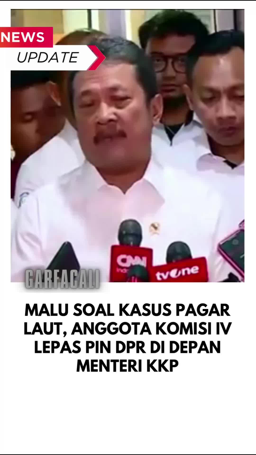 Malu soal Kasus Pagar Laut, Anggota Komisi IV Lepas Pin DPR di Depan Menteri KKP