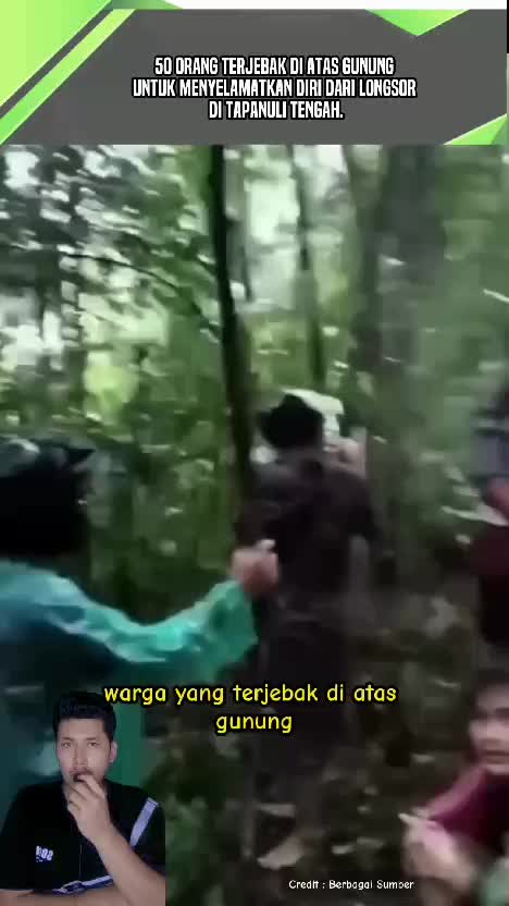 Mencekam, 50 Orang Terjebak di Atas Gunung untuk Menyelamatkan Diri dari Longsor di Tapanuli Tengah. #videoviral  #faktaviral  #videoedukasi