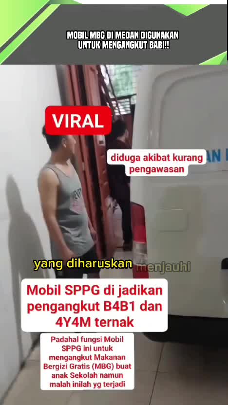 Viral mobil MBG di medan digunakan Untuk Mengangkut Babi. #mbg  #babi  #b2  #medan  #videoedukasi 
