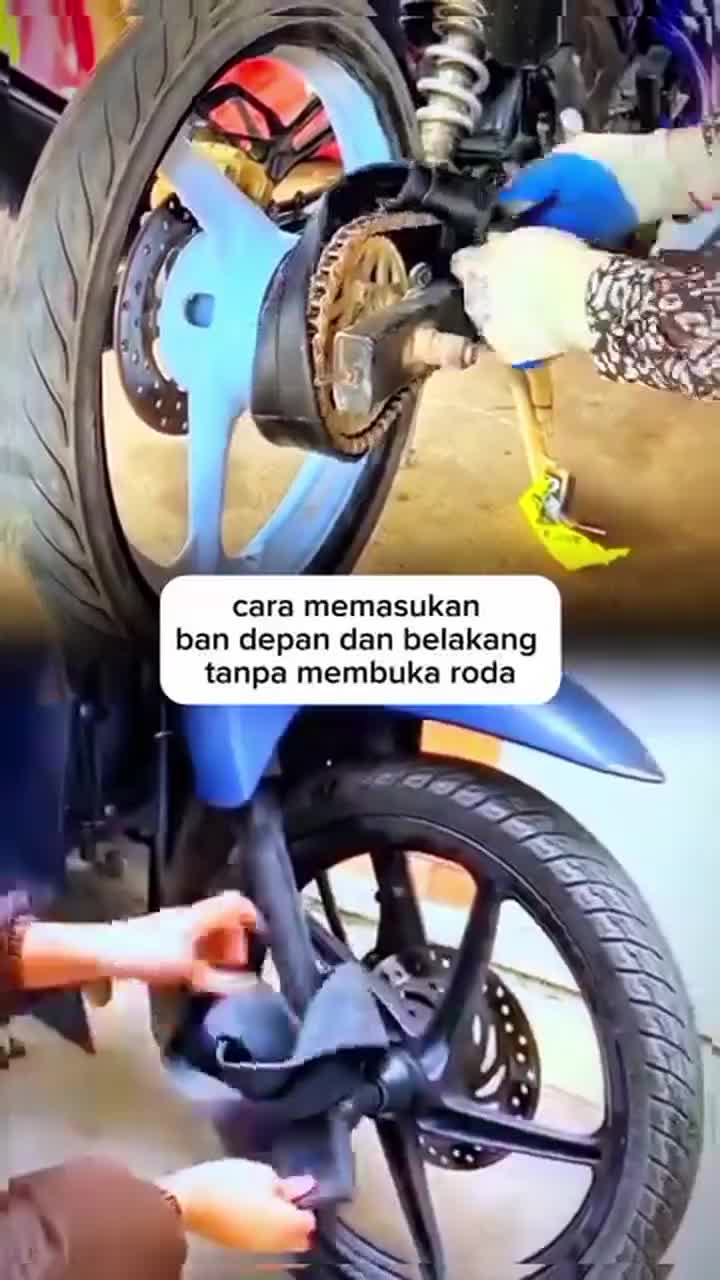 cara memasukan ban dalam tanpa harus lepas bannya #Viral 