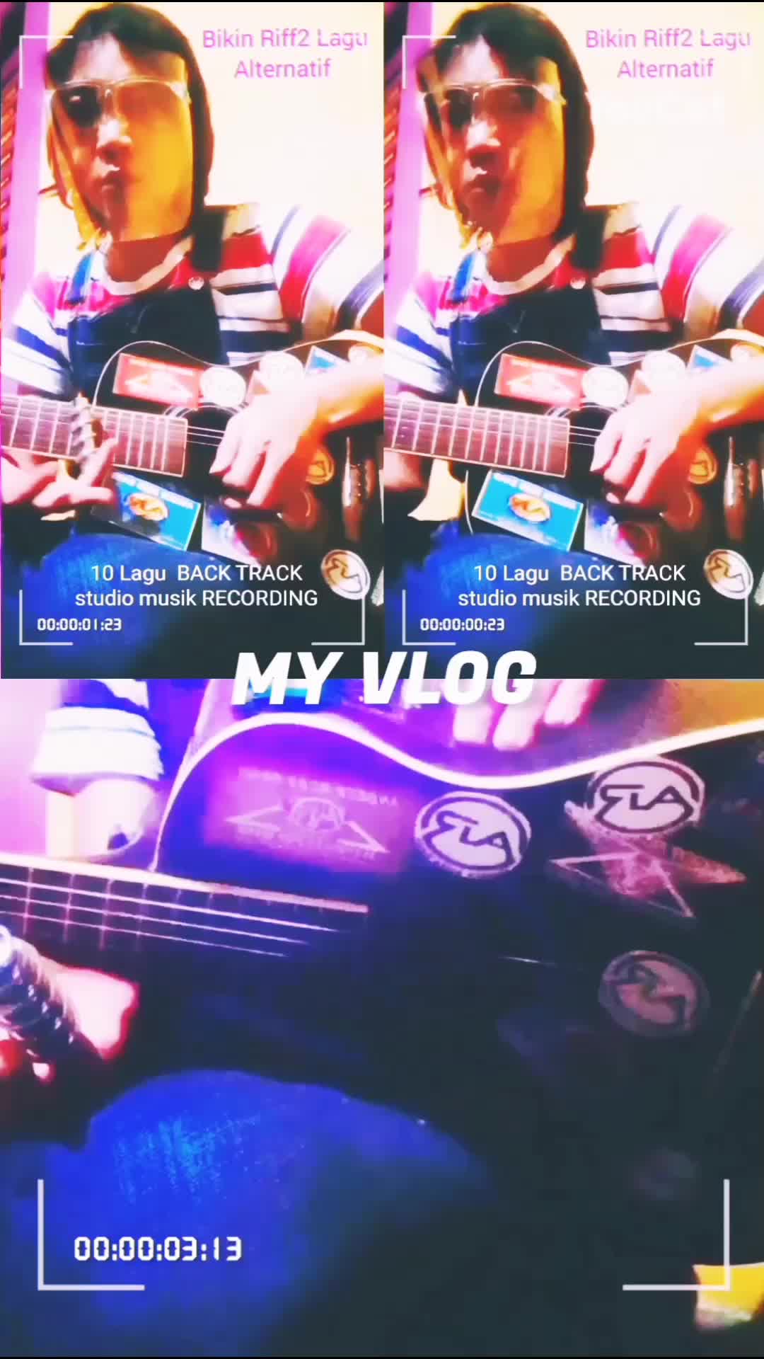 AR Suherman (Guitarist+vocal Angger Ross Band) Bikin Riff2 Lagu Alternatif Baru10 Lagu BACK TRACK Studio musik RECORDING 