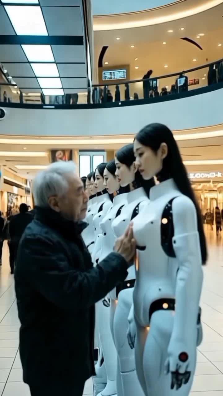 Kakek tua ini ingin membeli robot untuk menjadi istri  #robot #humanoid #ai