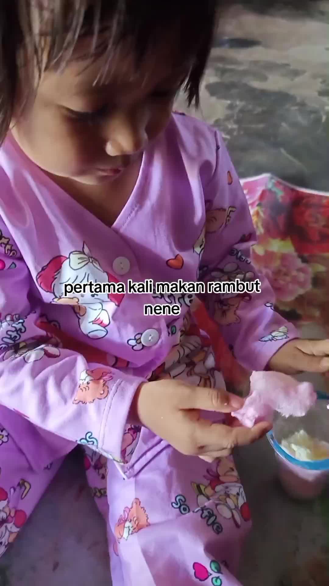 pertama kali makan rambut nene #fyp 