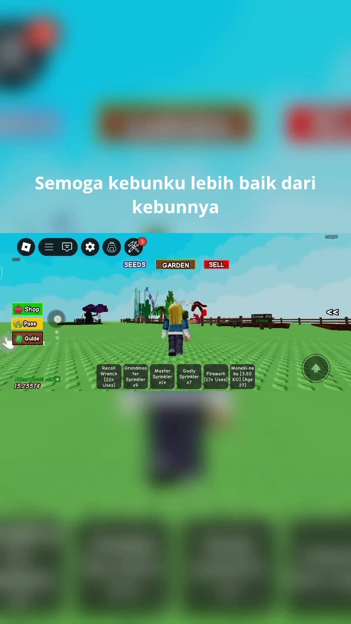 Kebun saya lebih baik di Grow a Garden😍 #MyFirstVideoOnHot+