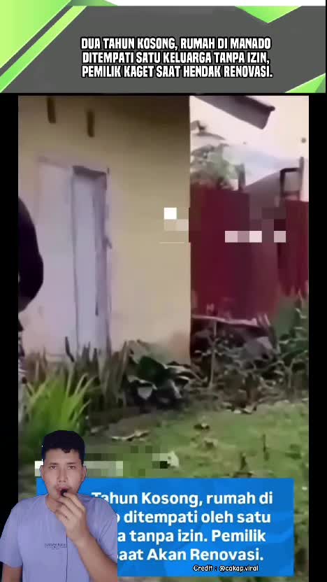 Dua tahun Kosong, Rumah Di Manado ditempati satu keluarga tanpa izin, Pemilik Kaget saat hendak Renovasi. #videoedukasi  #penghuni  #ilegal 