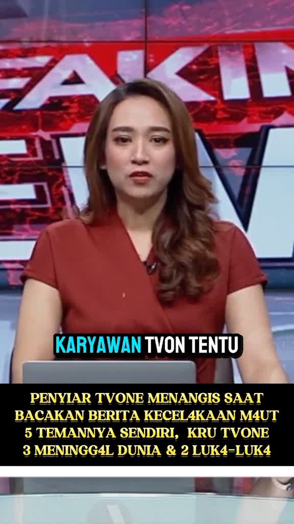 Presenter Menangis Baca Berita Teman Sejawat Meninggal