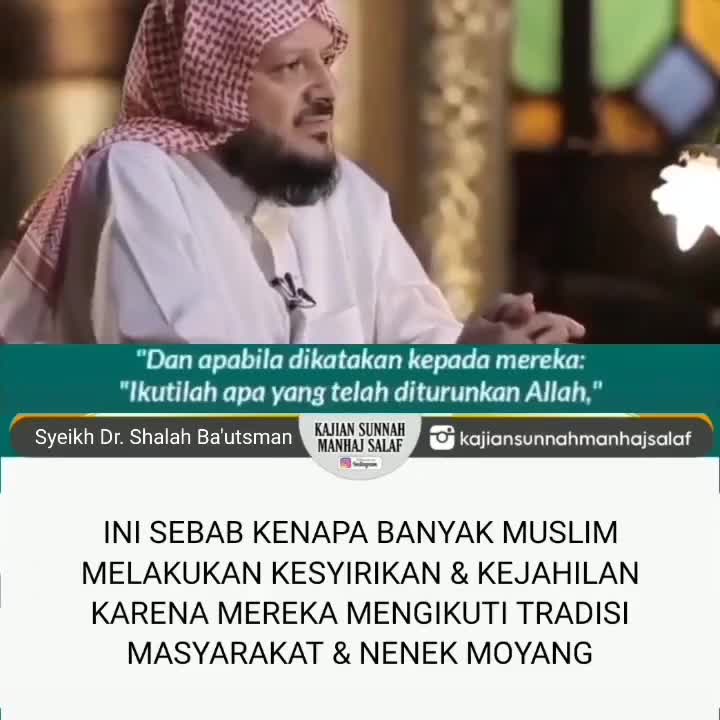 MENGIKUTI TRADISI MASYARAKAT DAN NENEK MOYANG 

#dakwahislam #pesantrensalaf