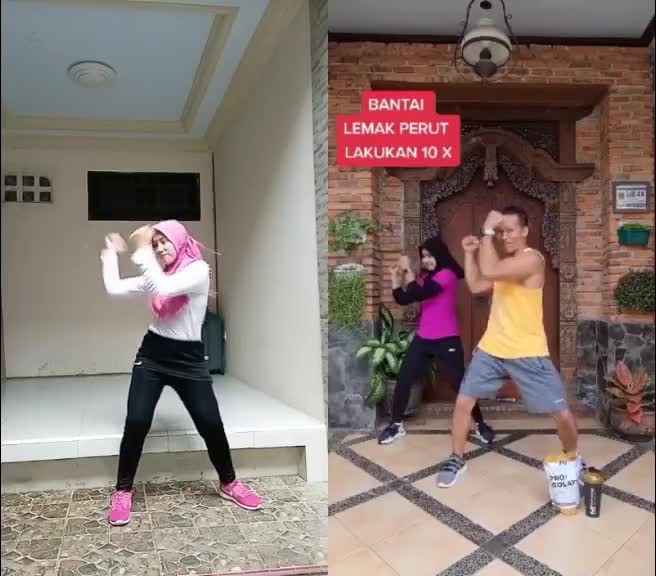 Duet senam bareng BodyFit By Bagus yang selalu bikin gobyosss 💪 #Olahraga #zumba #senam #fyp 