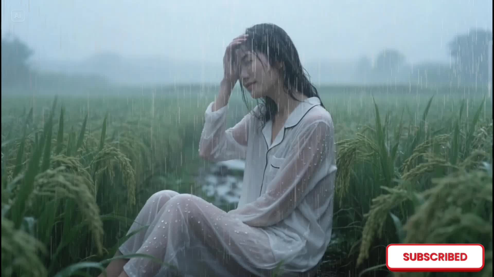 hujan hujanan ditengah sawah sepertinya seru  #fypdong 