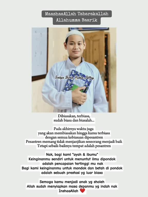 Semoga Allah selalu melindungimu nak 