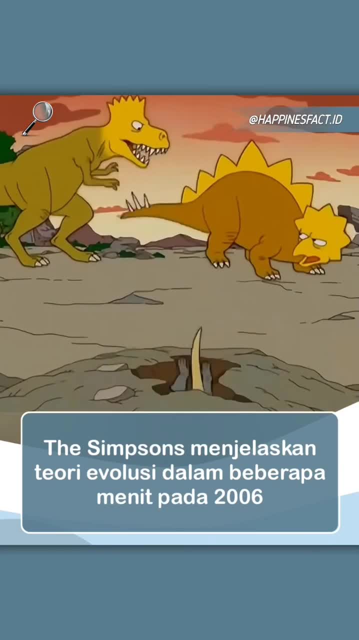 The Simpsons meringkas jutaan tahun evolusi dari organisme bersel tunggal hingga manusia modern!
Adegan ikonik ini lucu dan secara mengejutk