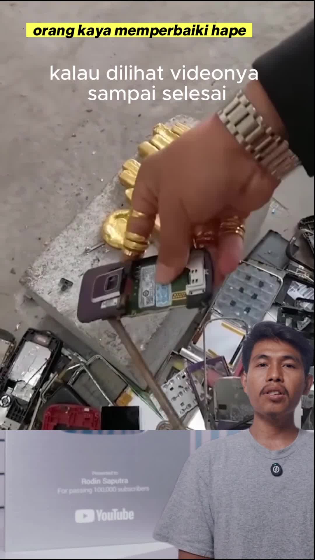 ketika orang kaya memperbaiki hape #facts #gold #technology