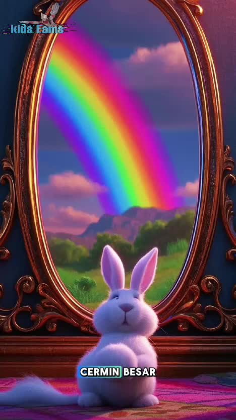 Si Kelinci dan Pelangi Ajaib #ceritaanak #kelinci #kartun 