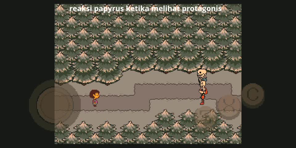 reaksi papyrus ketika melihat p rotagonis pertama kali😂#dedan glasial#undertale#frisk#sans#papyrus
