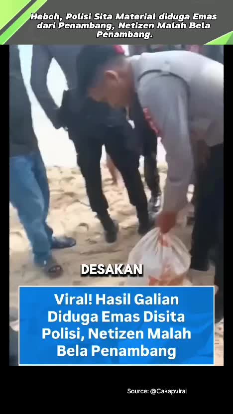 Heboh, Polisi Sita Material diduga Emas dari Penambang. #contencreator  #RCTIPlus  #videoviral 