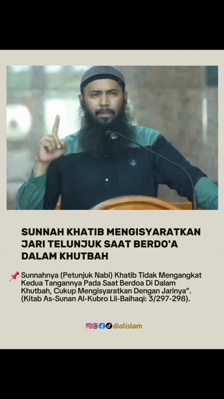 SUNNAH MENGISYARATKAN TELUNJUK SAAT BERDOA 

#dakwahislam #pesantrensalaf #manhajsalaf