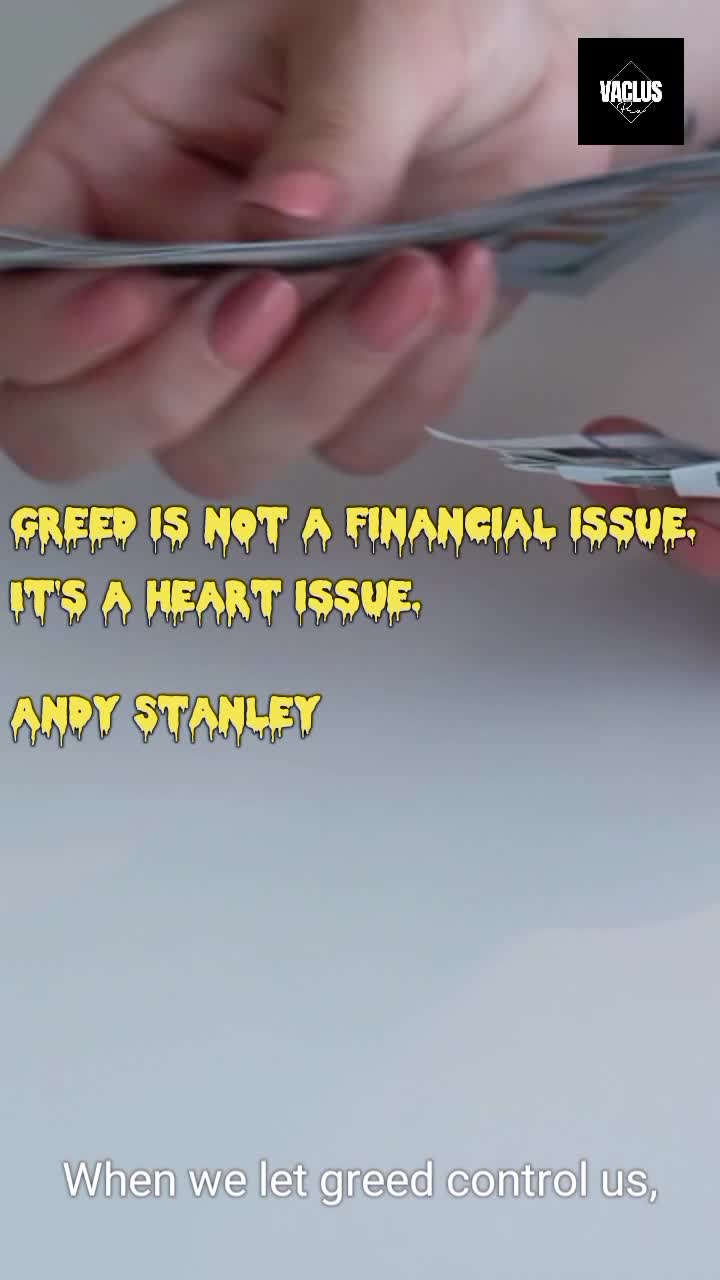 Greed is not a financial issue. It's a heart issue.

Andy Stanley

