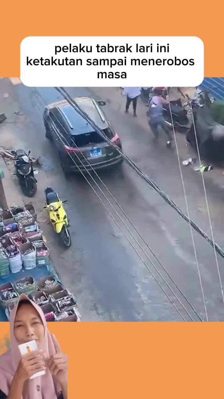 pelaku tabrak lari #cctv #berita
