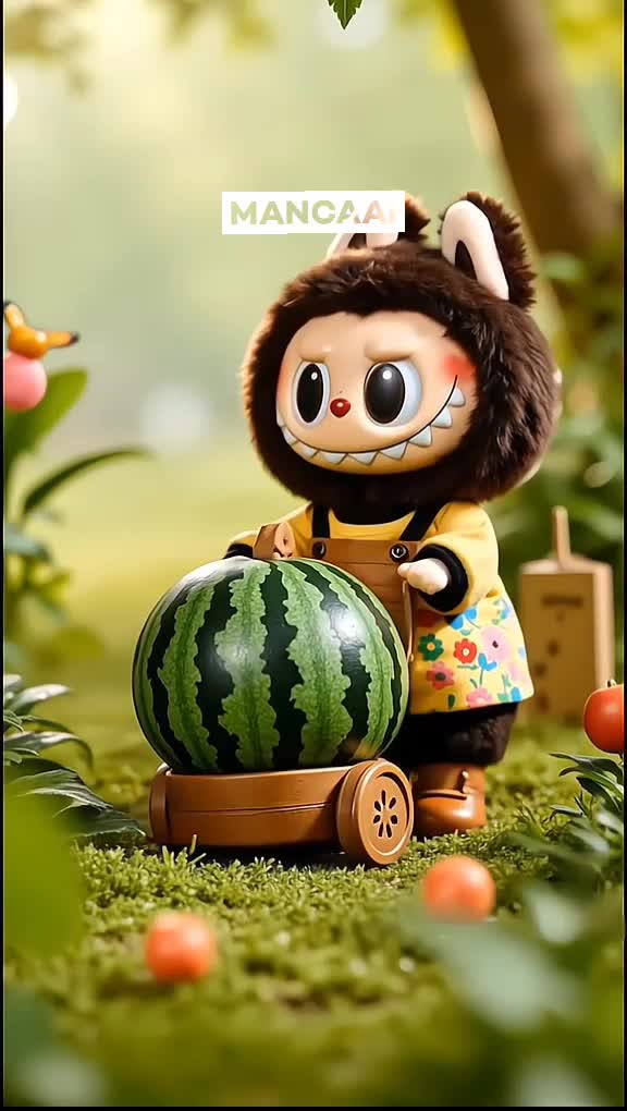 Labubu makan buah  #labubu
