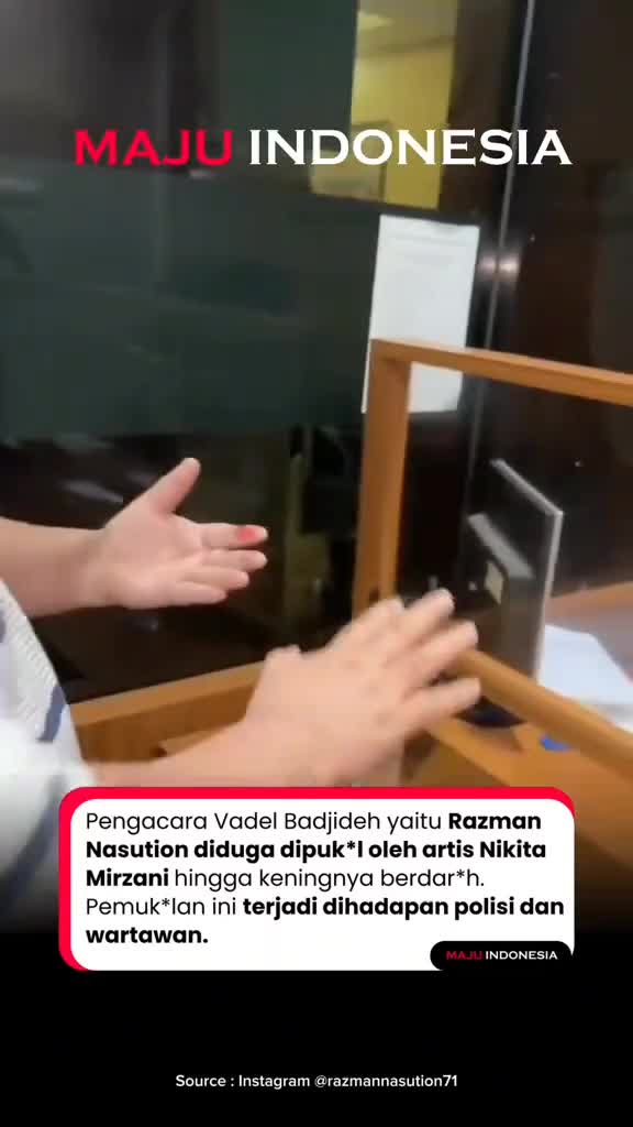 razman berdarah di pukul Nikita mirzani