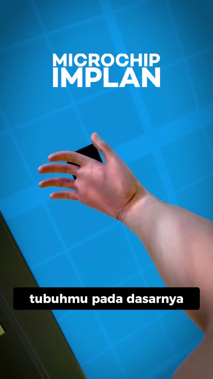 Proses penanaman microchip di tangan.