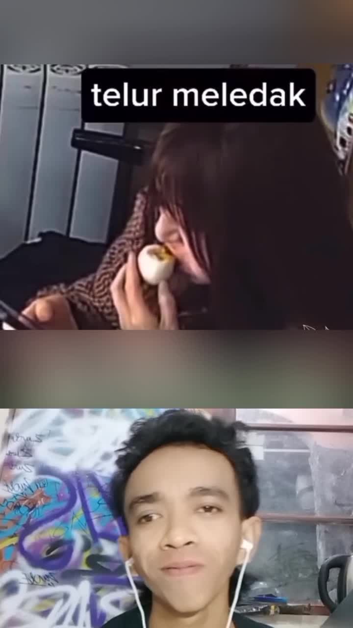 lagi santai makan telur 
tiba tiba telurnya meledak #reactiont #duett #virall 