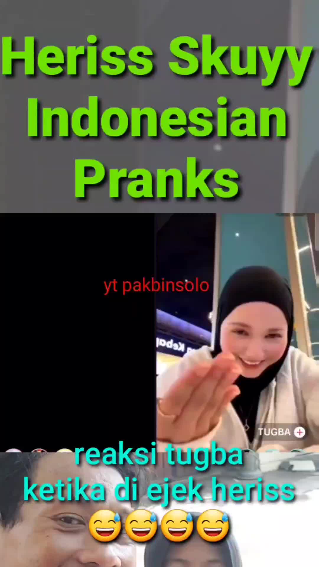 reaksi tugba saat di ejek heriss #herisskuy #prank #fypシ゚viral #reaction #trending #lucu 