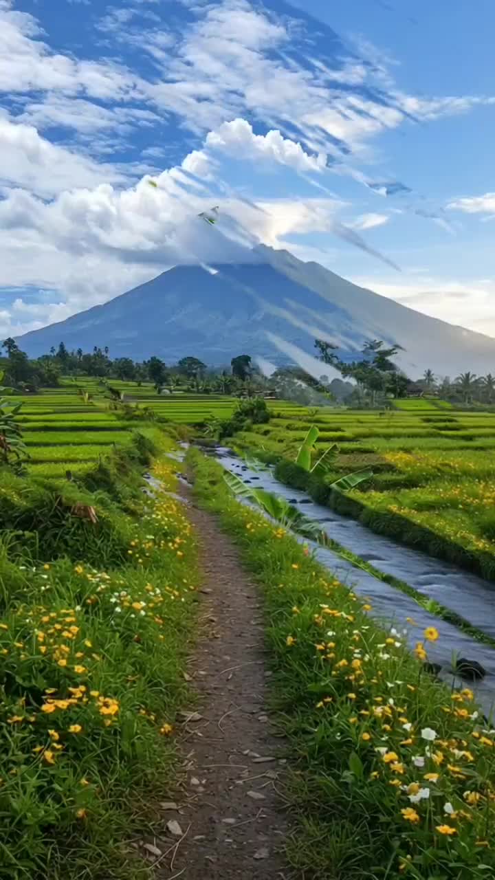 keindahan suasana pedesaan Indonesia