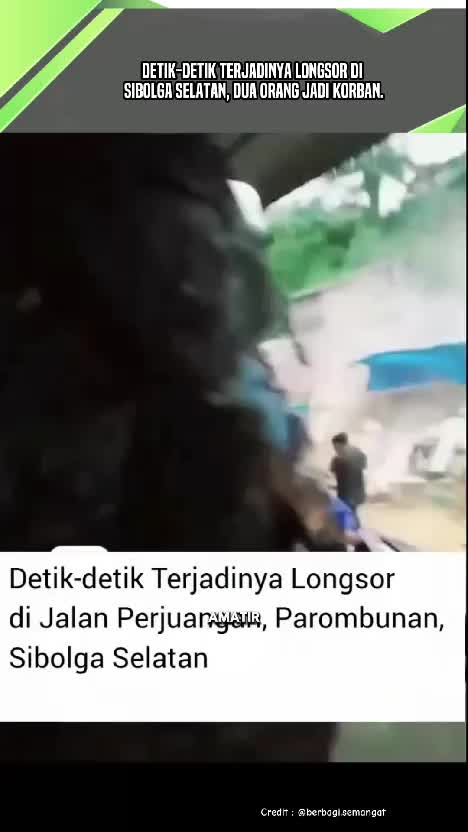 Detik-detik Terjadinya Longsor di Sibolga Selatan, Dua Orang Jadi Korban. #videoedukasi  #faktaviral  #videoviral 