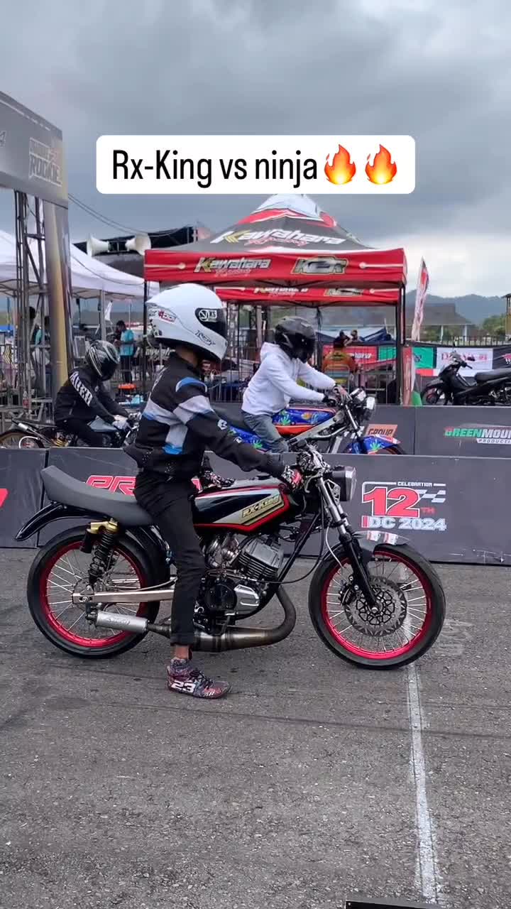 Rx-king vs ninja. Kirain bakal menang, nggak taunya segitu doang #drag #dragbikeindonesia #dragbike #king