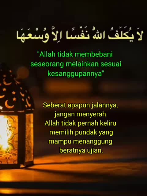 Allah akan menguji makhluk-Nya sesuai kemampuan #fypシ  #Viral  #trending 