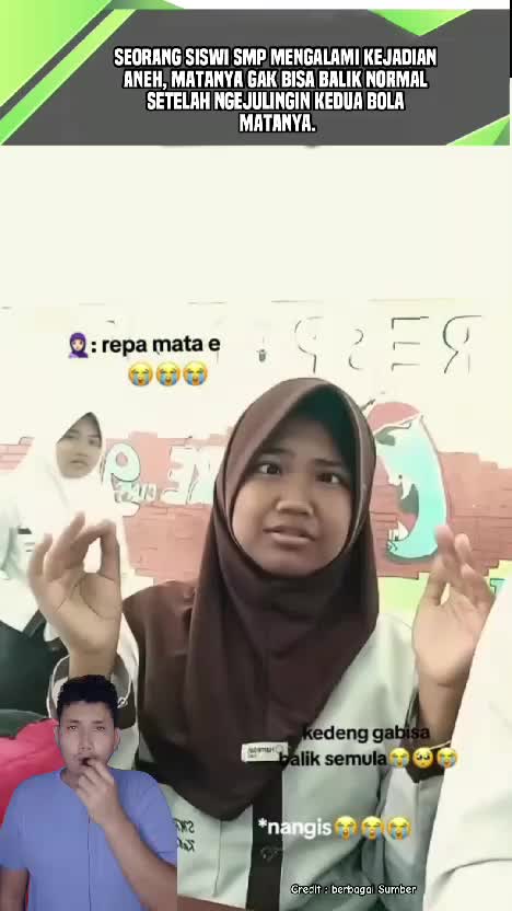 Seorang Siswi SMP Mengalami Kejadian Aneh, Matanya Gak Bisa Balik Normal setelah Ngejulingin kedua Bola Matanya. #videoedukasi  #juling  #ma