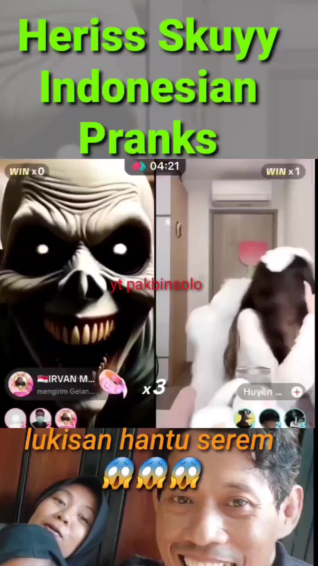 lukisan hantu serem #herissskuy #prank #reaction #fypシ゚viral #trending 