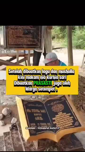 makan wanita ini dijadikan prasasti oleh warga setempat
