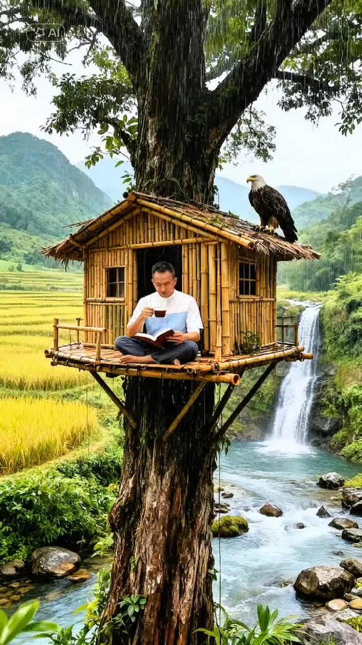 baca ditemani elang kesayangan