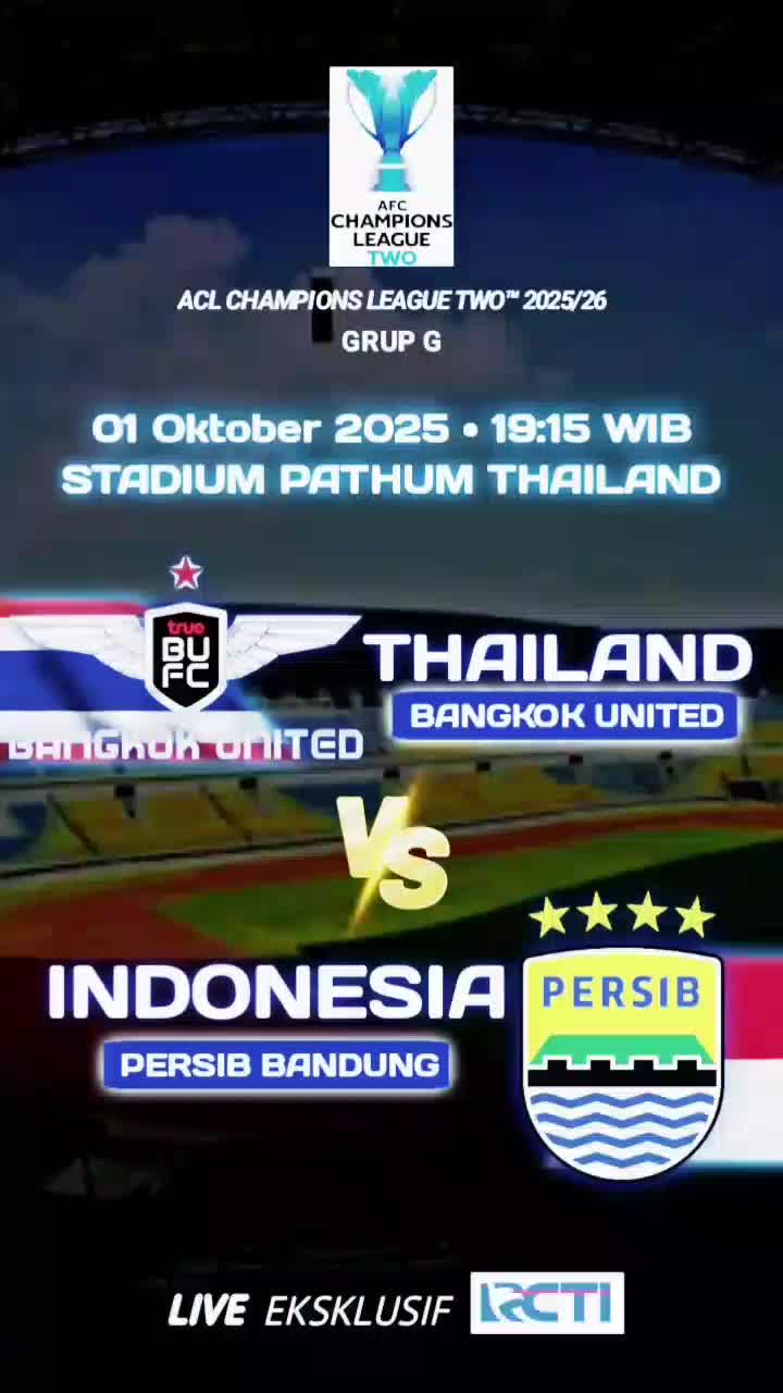 GASKEUN RCTI
PERSIB VS BANGKOK UNITED 
 #aclchampionsleaguetwo2025/26
#RCTIPlus 
 #HOTrctiplus 
 #HomeOfTalentRCTIPlus 
 #hotrcti 
 #RCTIoke