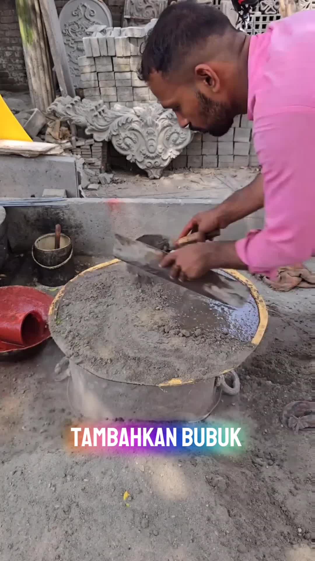 Hanya dari bubuk semen, jadilah hiasan dinding motif kaligrafi 