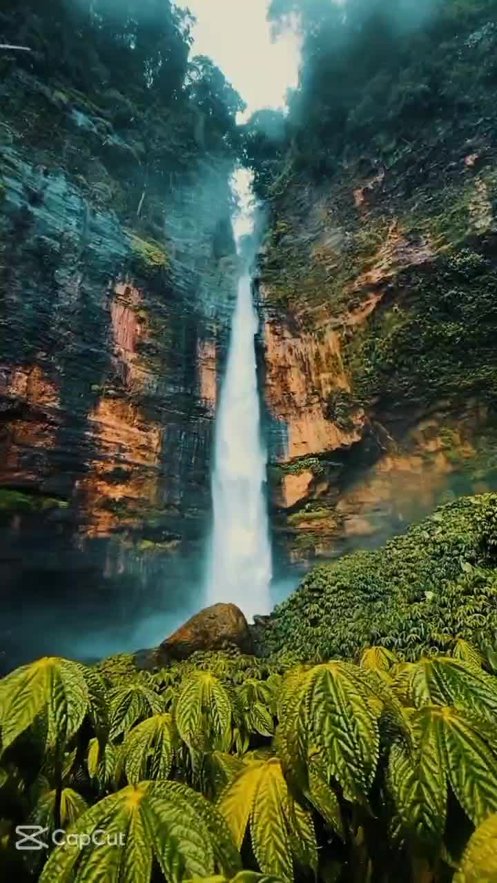 pemandangan air terjun yang indah #pemandangan yg indah  #airterjun  #alam yang indah