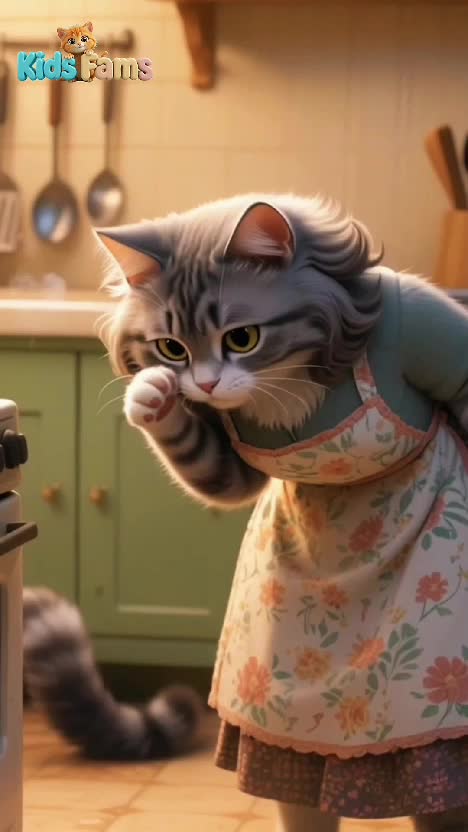 Bantu memasak  #kucinglucu  #animasikucing 