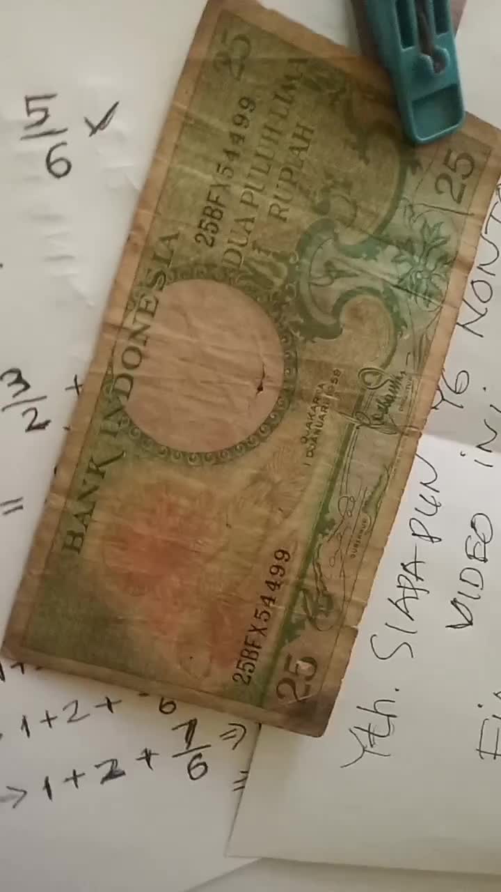 New Video, Older Money, Uang Paling Tua di Indonesia Rp.25 Kertas