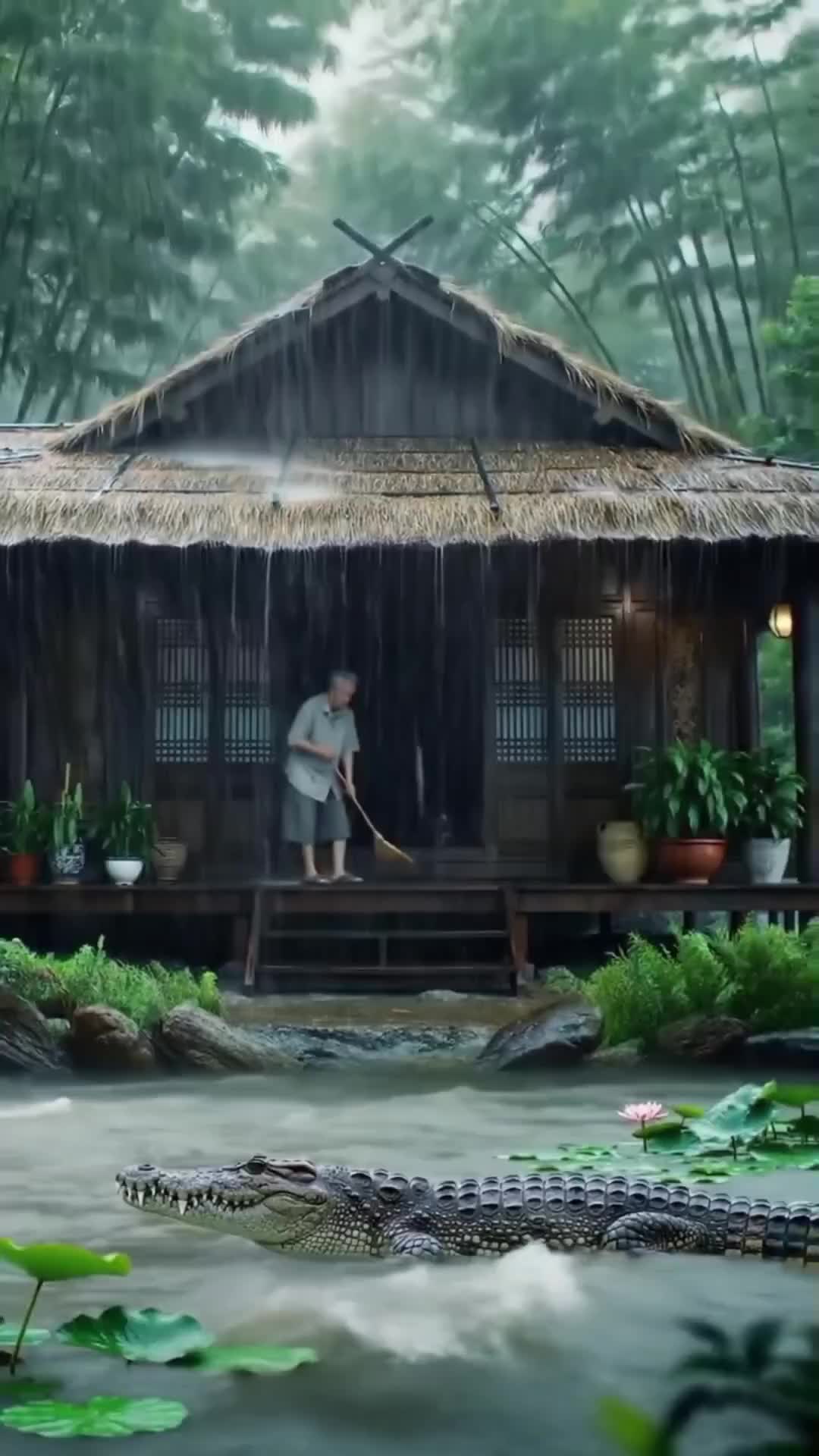 hujan badai bawa monster