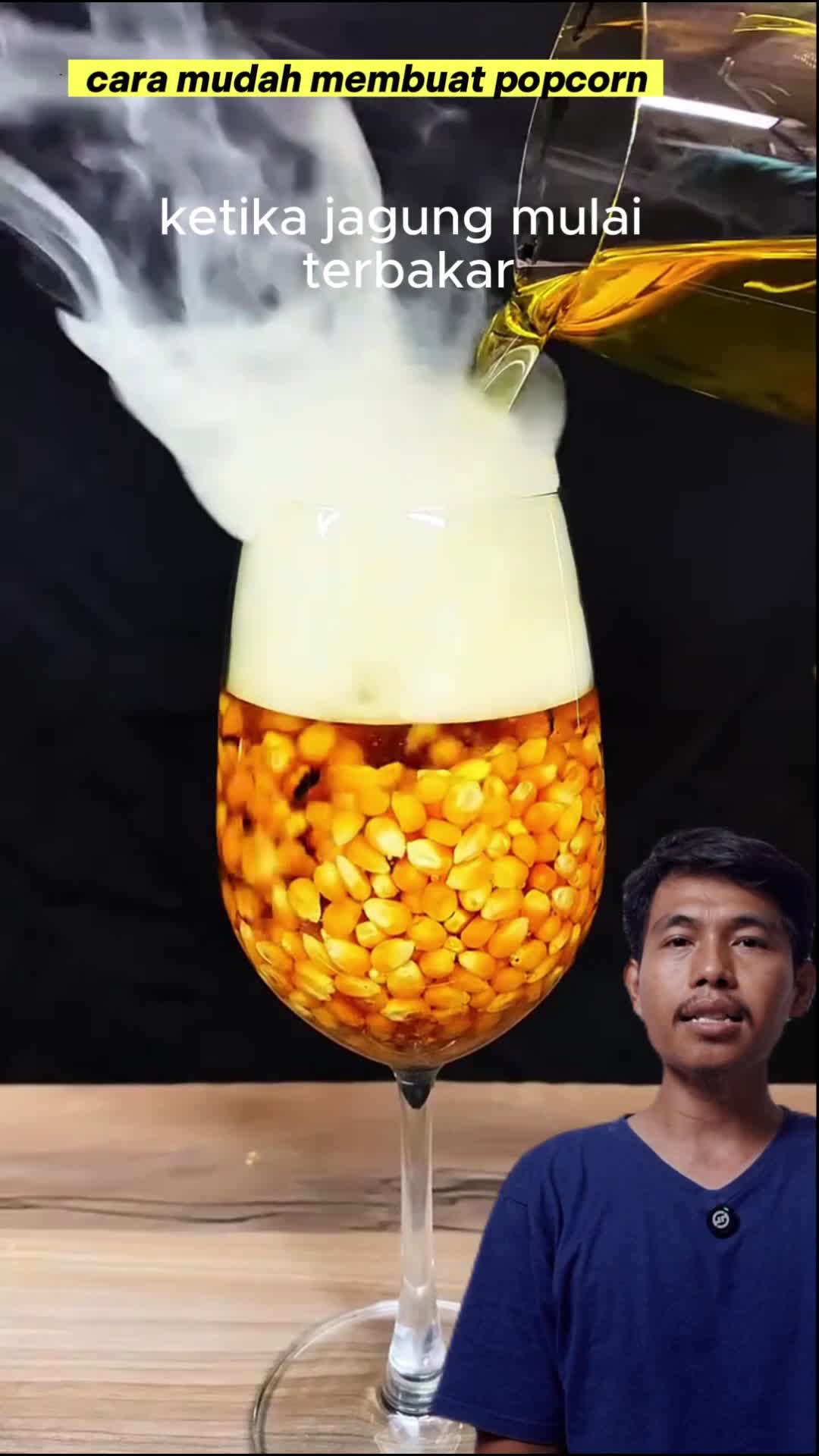 cara mudah membuat popcorn #experiment #bola #popcorn