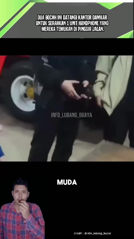 Dua Bocah Ini datangi Kantor Damkar untuk Serahkan 1 Unit Handphone yang mereka temukan di pinggir jalan. #videoviral  #RCTIPlus  #videoeduk