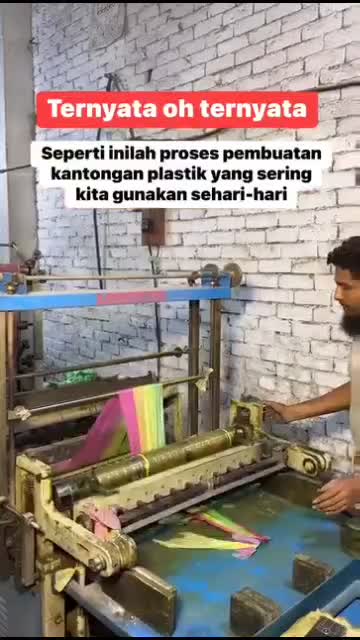 proses pembuatan kantong plastik