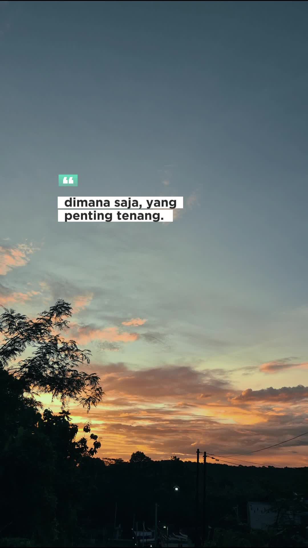 diumur umur segini ketenangan itu dibutuhkan...
