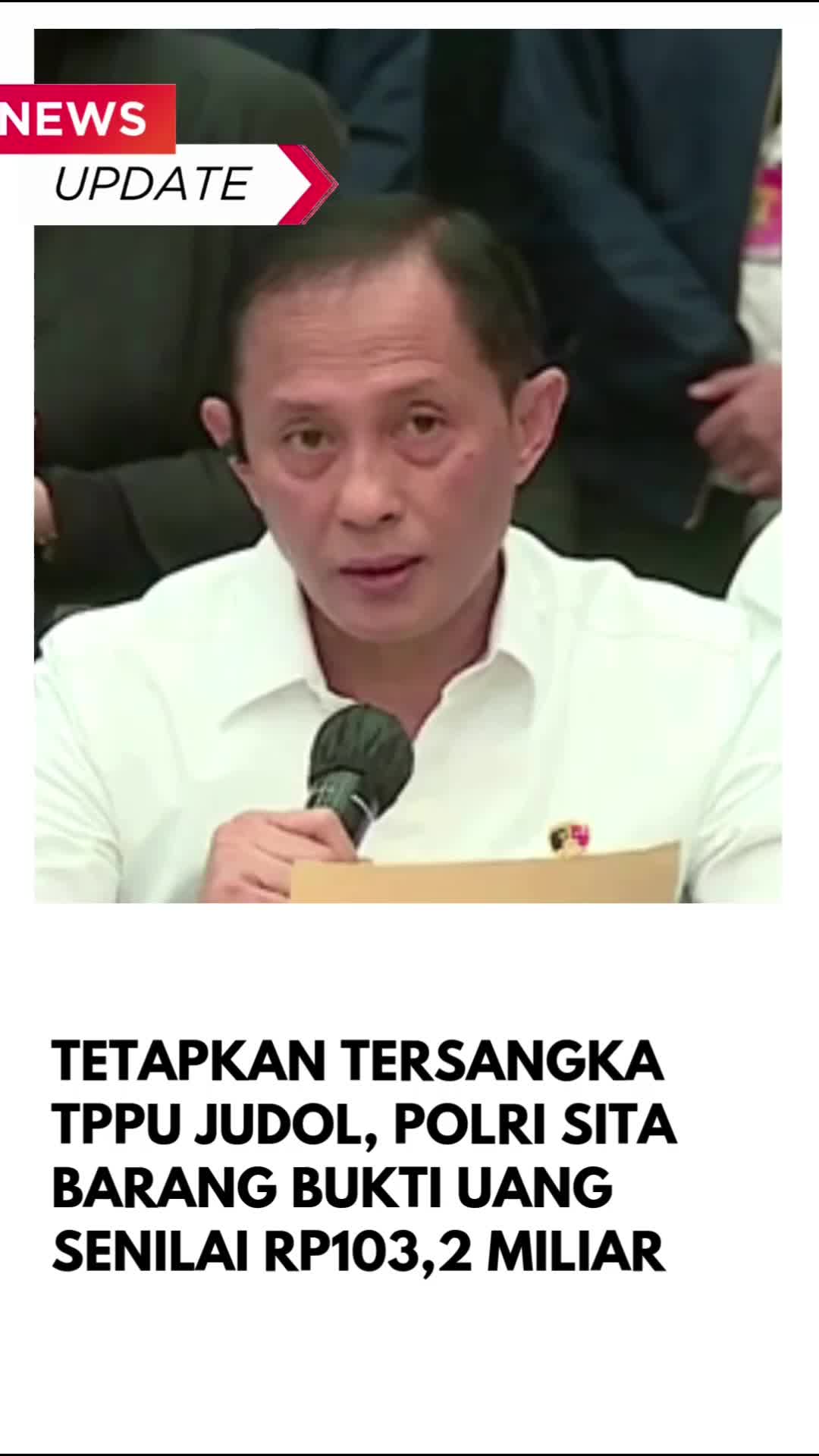 Tetapkan Tersangka TPPU Judol, Polri Sita Barang Bukti Uang Senilai Rp103,2 Miliar