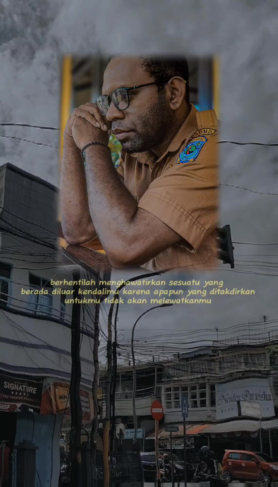 Berhenti menghatirkan sesuai yang di luar kendalimu