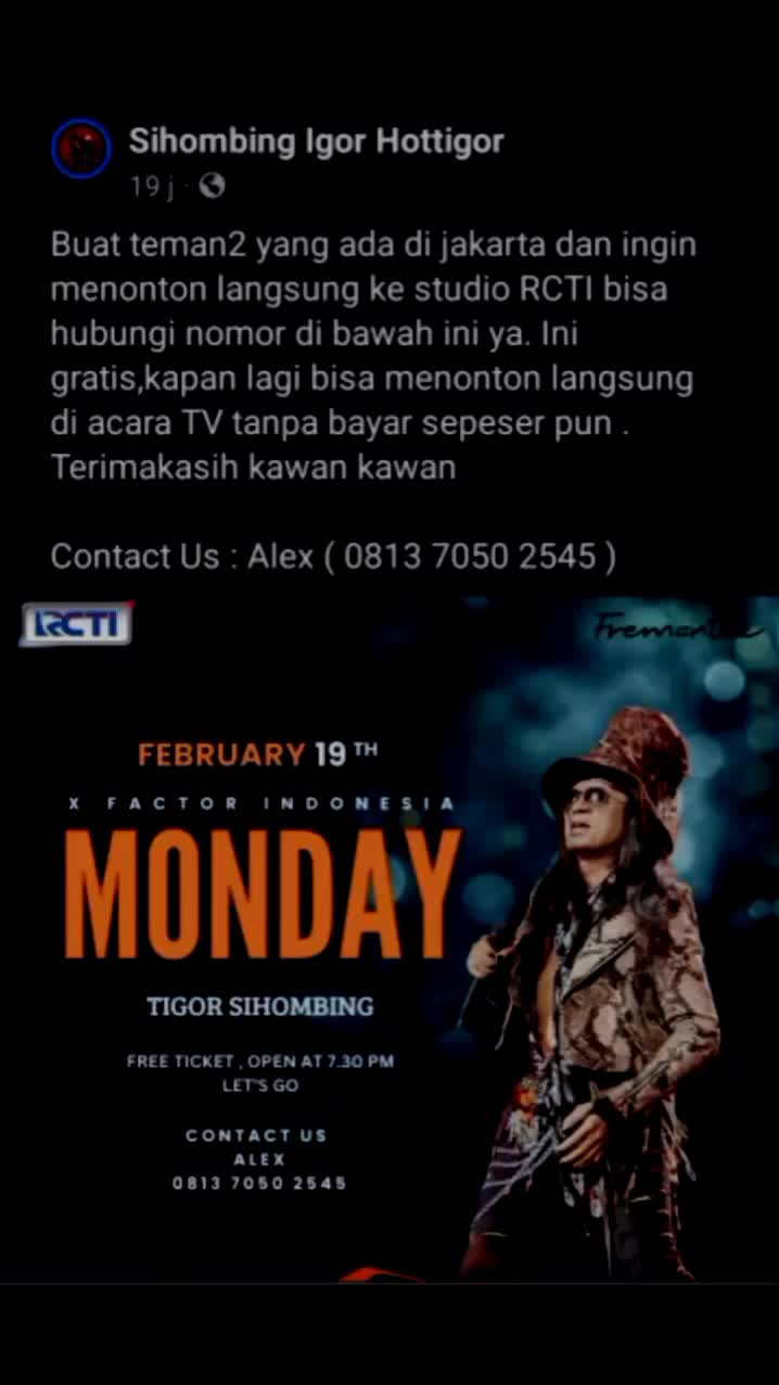 MARI DUKUNG DAN SUPORT IGOR SIHOMBING DENGAN CARA VOTE MELALUI APLIKASI RCTI+ ADA 3 VOTE GERATIS SETIAP HARI NYA GUYS🙏