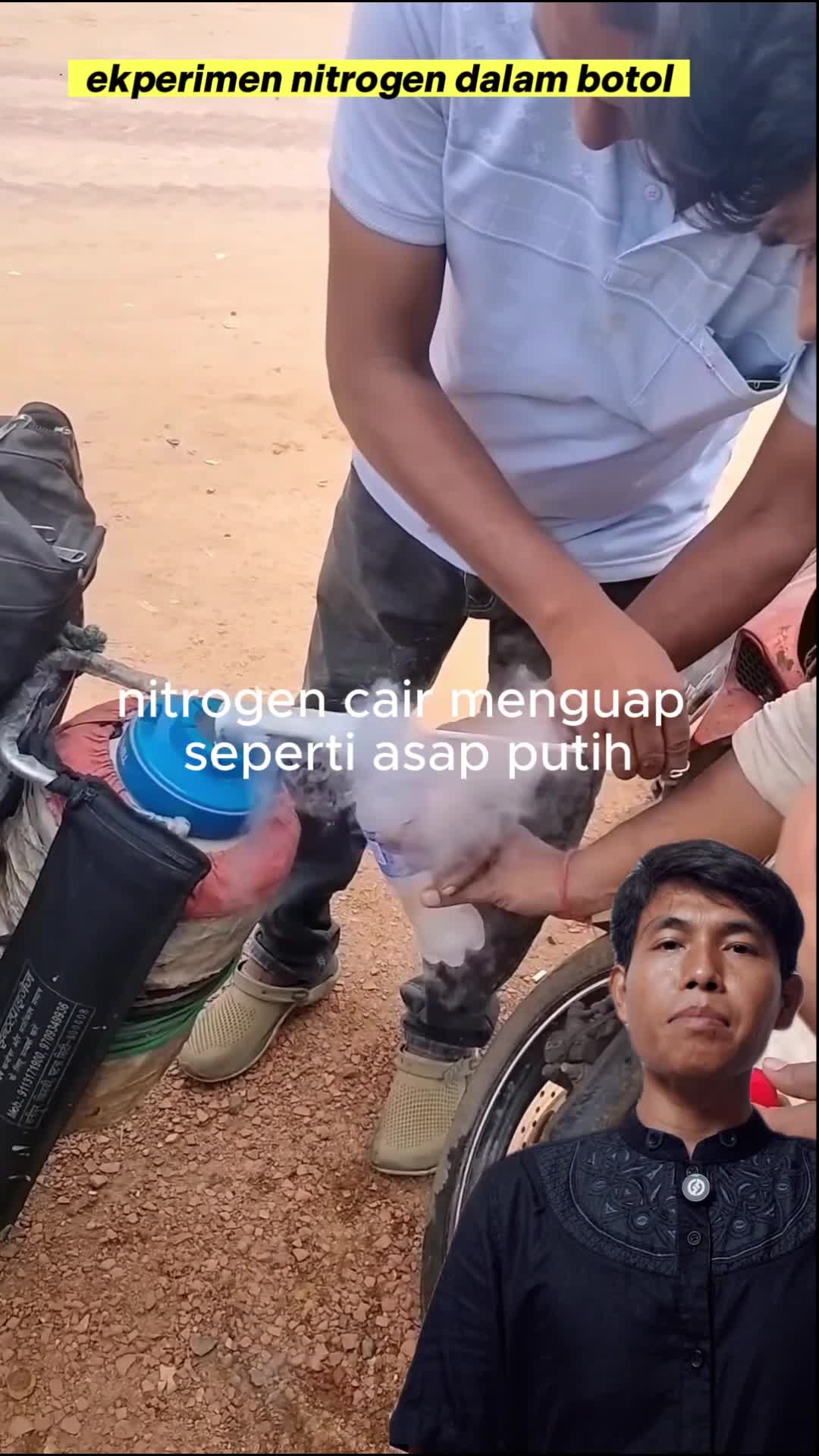 eksperimen nitrogen dalam botol #info #eksperimen #keren