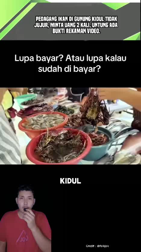 Pedagang Ikan di Gunung Kidul Tidak Jujur, Minta Uang 2 Kali, Untung Ada Bukti Rekaman Video. #pedagang #tidakjujur  #gunungkidul  #videoedu